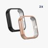 Zestaw 2 etui Kwmobile do Amazfit Bip 3/Bip 3 Pro, czarny/różowy, silikon, KWM0000194M004C