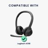 Etui na słuchawki Kwmobile do Logitech H390, czarno-białe, neopren, KWM0000251X001C
