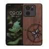 Etui Kwmobile do Xiaomi 13T/13T Pro, Brązowy/Niebieski, Drewno, KWM000020IR002C