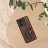 Etui Kwmobile do Xiaomi 13T/13T Pro, Brązowy/Niebieski, Drewno, KWM000020IR002C