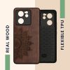 Etui Kwmobile do Xiaomi 13T/13T Pro, Brązowe, Drewniane, KWM000020IR003C