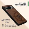 Etui Kwmobile do Google Pixel 8 Pro, brązowo-niebieskie, drewno, KWM0000209C003C