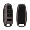 Kwmobile Osłona kluczyka do Audi 3 przyciski - Keyless Go, szara/czarna, silikon, KWM000011OW003C