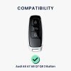 Kwmobile Osłona kluczyka do Audi 3 przyciski - Keyless Go, szara/czarna, silikon, KWM000011OW003C