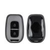 Kwmobile Osłona kluczyka do samochodu Dacia/Renault 2 przyciski, szara/czarna, silikon, KWM0000253C001C
