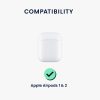 Etui na słuchawki Kwmobile do Apple Airpods 1/Airpods 2, białe, silikonowe, KWM0000253D001C