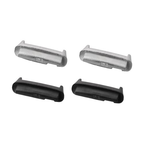Zestaw 4 adapterów paska Kwmobile 20 mm do zegarka Xiaomi Redmi 3 Active / Redmi Watch 3 Lite, srebrny/czarny, stal, KWM0000253F001C