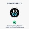 Pasek Kwmobile do zegarka Samsung Galaxy 5/Galaxy Watch 5 Pro/Galaxy Watch 4, brązowy/czarny, skóra naturalna, KWM0000253I001C