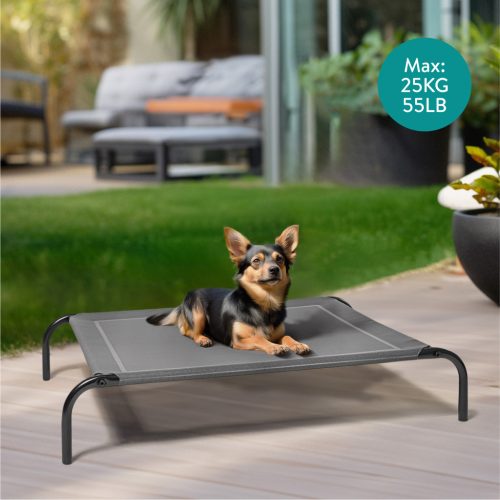 Pat ridicat pentru caini Navaris, 90 x 64 x 20 cm, cu efect de racire, NAV0000273M001C