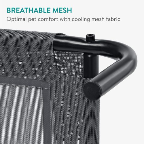 Pat ridicat pentru caini Navaris, 90 x 64 x 20 cm, cu efect de racire, NAV0000273M001C