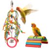 Set jucarii papagali Navaris, 2 piese, pod si mestecat, lemn de plop, NAV0000273T002C