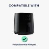 Osłona ochronna Kwmobile do Philips Essential Airfryer L, czarno-biała, plastik, KWM000023RG002C