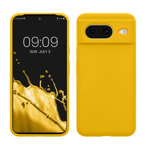 Etui Kwmobile do Google Pixel 8, żółte, silikonowe, KWM000020JF005C