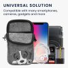 Uniwersalne etui na telefon Kwmobile, rozmiar L – 6,5 cala, szaro/czarne, tekstylne, KWM000016AK024C