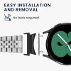 Zestaw 4 adapterów do paska Kwmobile 20 mm do zegarka Samsung Galaxy 5/Galaxy Watch 5 Pro/Galaxy Watch 4, czarny/złoty, stal, KWM0000207H002C