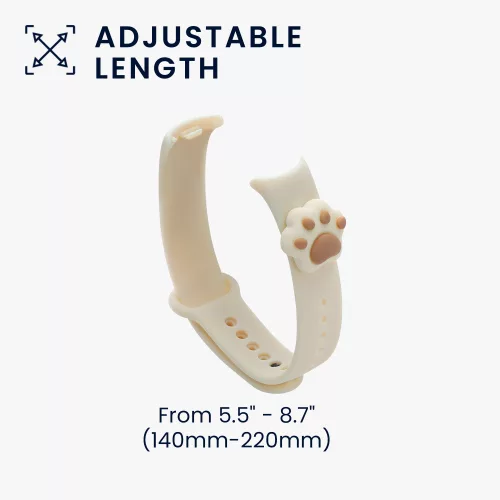 Pasek Kwmobile do Xiaomi Mi Band 8, biały, silikon, KWM0000253R001C