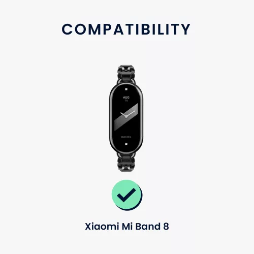 Pasek Kwmobile do Xiaomi Mi Band 8, biały, silikon, KWM0000253R001C