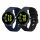 Zestaw 2 pasków Kwmobile do Garmin vivoactive 5/Active 5, czarny/ciemnoniebieski, silikon, KWM0000254E001C