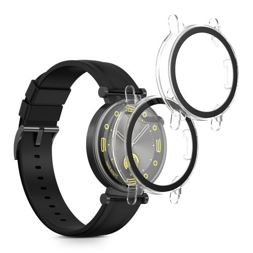 Zestaw 2 osłon Kwmobile ze szkłem ochronnym do zegarka Huawei GT 4 (41 mm), przezroczysty, plastikowy, KWM0000254P001C