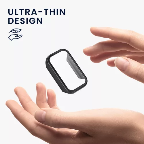 Zestaw 2 kompletnych etui Kwmobile do Xiaomi Smart Band 8 Active/Redmi Band 2, przezroczysty/czarny, plastikowy, KWM0000254Q002C