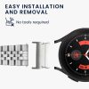 Zestaw 4 adapterów do paska Kwmobile 20 mm do zegarka Samsung Galaxy 5/Galaxy Watch 5 Pro/Galaxy Watch 4, srebrny/złoty, stal, KWM0000255D002C