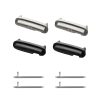 Zestaw 4 adapterów paska Kwmobile 20 mm do zegarka Xiaomi Redmi 3 Active / Redmi Watch 3 Lite, srebrny/czarny, stal, KWM0000255E001C