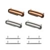 Zestaw 4 adapterów paska Kwmobile 20 mm do zegarka Xiaomi Redmi 3 Active / Redmi Watch 3 Lite, srebrny/złoty, stal, KWM0000255E002C
