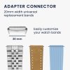 Zestaw 4 adapterów paska Kwmobile 20 mm do zegarka Xiaomi Redmi 3 Active / Redmi Watch 3 Lite, srebrny/złoty, stal, KWM0000255E002C