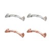 Zestaw 4 adapterów do paska Kwmobile 20 mm do zegarka Google Pixel 2, srebrny/złoty, stal, KWM0000255L002C
