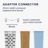Zestaw 4 adapterów do paska Kwmobile 20 mm do zegarka Google Pixel 2, srebrny/złoty, stal, KWM0000255L002C