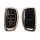 Kwmobile Osłona kluczyka do samochodu Hyundai 4 przyciski, czarna/złota, silikonowa, KWM0000255Z001C
