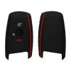 Kwmobile Osłona kluczyka do BMW, 3 przyciski, czarno-czerwona, silikon, KWM0000085G004C