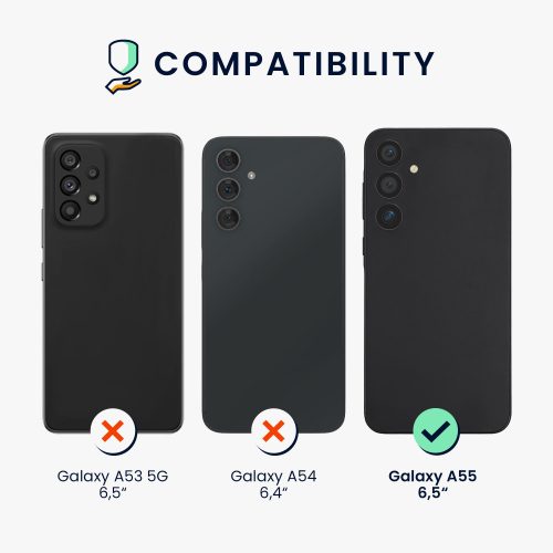 Etui Kwmobile do Samsunga Galaxy A55, kremowe, silikonowe, KWM000021ME006C