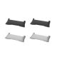Zestaw 4 adapterów paska Kwmobile 18 mm do zegarka OPPO za darmo, srebrny/czarny, stal, KWM0000255H001C