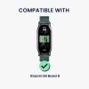 Zestaw 4 adapterów paska Kwmobile 14 mm do Xiaomi Mi Band 8, czarny/srebrny, stal, KWM0000256C001C