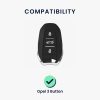Kwmobile Osłona kluczyka do samochodu Opel 3 przyciski - Keyless Go, czarno-złota, silikon, KWM0000256D001C