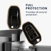 Kwmobile Osłona kluczyka do samochodu Opel 3 przyciski - Keyless Go, czarno-złota, silikon, KWM0000256D001C