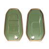 Kwmobile Osłona kluczyka do samochodu Opel 3 przyciski - Keyless Go, zielona/złota, silikon, KWM0000256D002C