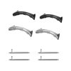 Zestaw 4 adapterów do mocowania paska Kwmobile 20 mm do zegarka Google Pixel, srebrny/czarny, stal, KWM0000256W001C