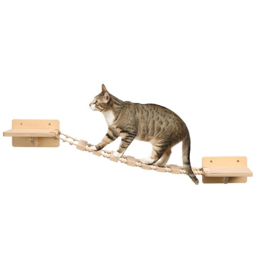 Pod suspendat de perete Navaris pentru pisici, cu platforme conectate, NAV0000278A001C