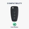 Kwmobile Osłona kluczyka do samochodu Ford 3 przyciski, niebiesko-złota, silikon, KWM000013ST003C