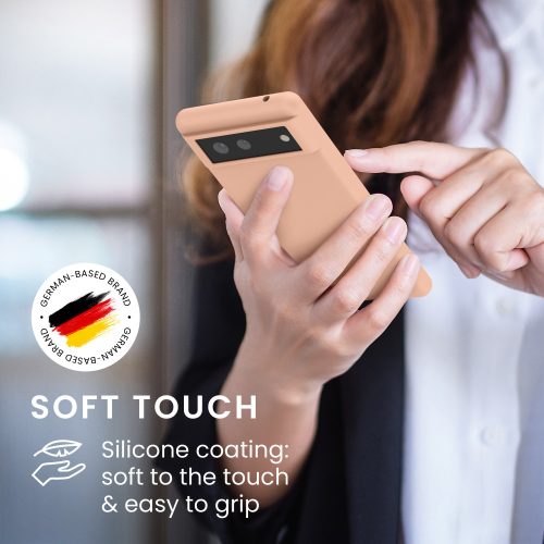 Etui Kwmobile do Google Pixel 6, kremowe, silikonowe, KWM000013EZ065C