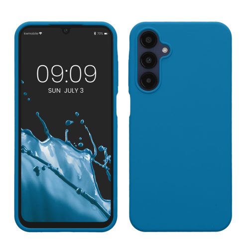 Etui Kwmobile do Samsung Galaxy A25, niebieskie, silikonowe, KWM000021MV018C