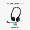 Zestaw 2 poduszek nausznych Kwmobile do Logitech 960, czarny, ekoskóra, KWM0000257O001C