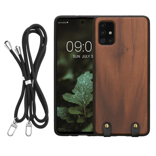 Etui Kwmobile do Samsunga Galaxy A51, Brązowe, Drewniane, KWM000021OE001C