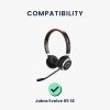 Zestaw 2 poduszek nausznych Kwmobile do Jabra Evolve 65 SE, czarny, ekoskóra, KWM0000257W001C