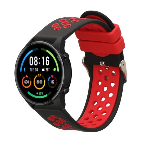 Pasek Kwmobile do zegarka Xiaomi Mi/zegarka Mi Color Sport, czarny/czerwony, silikon, KWM0000258C001C