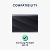 Kwmobile Osłona ochronna do przenośnego dysku SSD Samsung T9, czarna, silikonowa, KWM0000258G001C