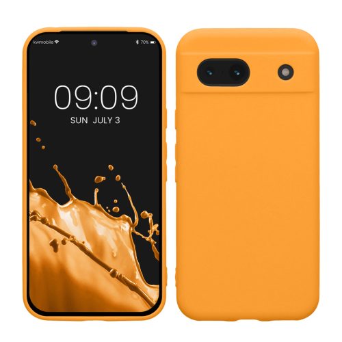 Etui Kwmobile do Google Pixel 8a, pomarańczowe, silikonowe, KWM000020KU001C