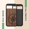 Etui Kwmobile do Google Pixel 8a, brązowe, drewno/silikon, KWM000020KV001C